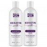 Intensywna kuracja regenerująca do włosów zniszczonych mini zestaw KERATIN SILK